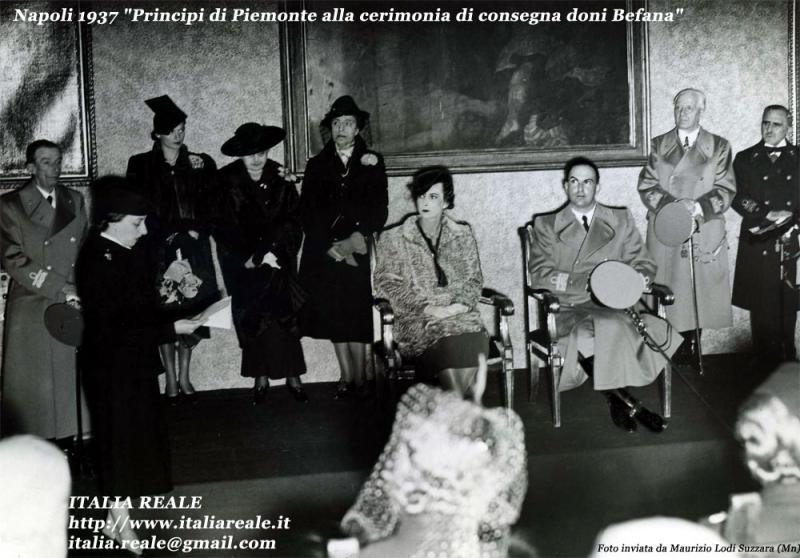 Principi di Piemonte alla cerimonia di consegna dei doni di Befana